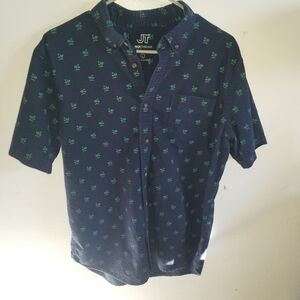 Jack Threads Navy Blue Palm Tree Shirt L